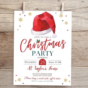 Editable Christmas Party Invitation Christmas Party Invite Christmas Party Printable Holiday Party Invitation Christmas Invitation template