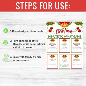 Minute to Win It Christmas Games, Printable Christmas Party Games ...