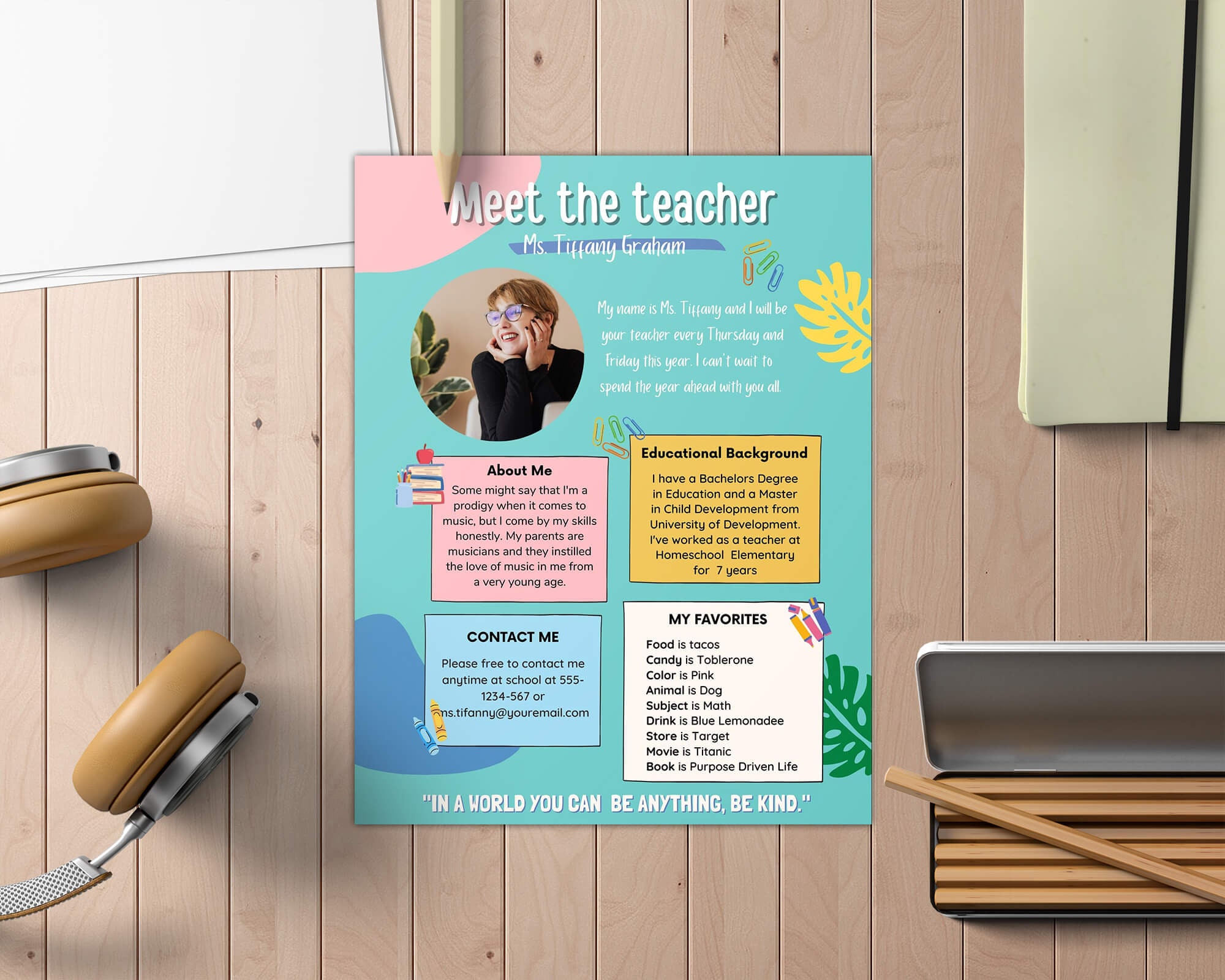 Editable Meet the Teacher Flyer – Canva Template for Back-to-school ...