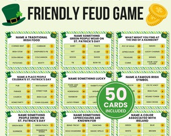 Gra „Family Feud” z okazji Dnia Świętego Patryka, quiz (do pobrania w wersji cyfrowej)