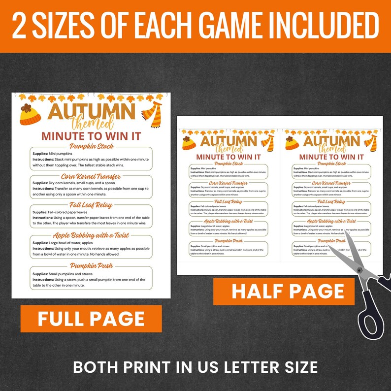 Autumn Party Games Bundle - Printable Fun for Kids and Adults - Etsy