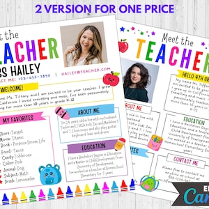 Meet The Teacher editable I I Meet the teacher Boho template I Editable Teacher I Teacher Bundle I Canva Template I Meet the teacher night
