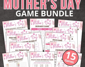 Mother's Day Games Bundle, Printable Party Games (Digital Download)