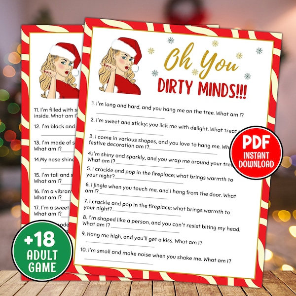 Dirty Minds Christmas Edition Party Game | Dirty Minds Christmas Game | Christmas for Adults Games | Adult Christmas Game