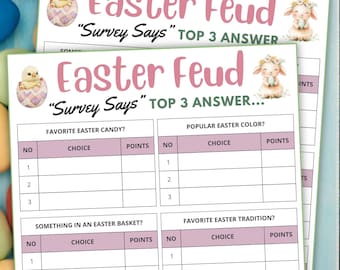 Printable Easter Feud Game | Family Party (Digital Download)