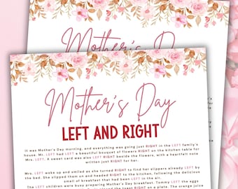 Mother's Day Left Right Game | Printable Family Activity (PDF)