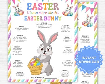 Easter Bunny Game | Printable Party Activity (Instant Download)