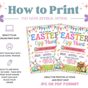 Editable Easter Egg Hunt Flyer Template, Printable Easter Egg Hunt invitation for PTO,Church Community fundraiser,Easter Fundraiser