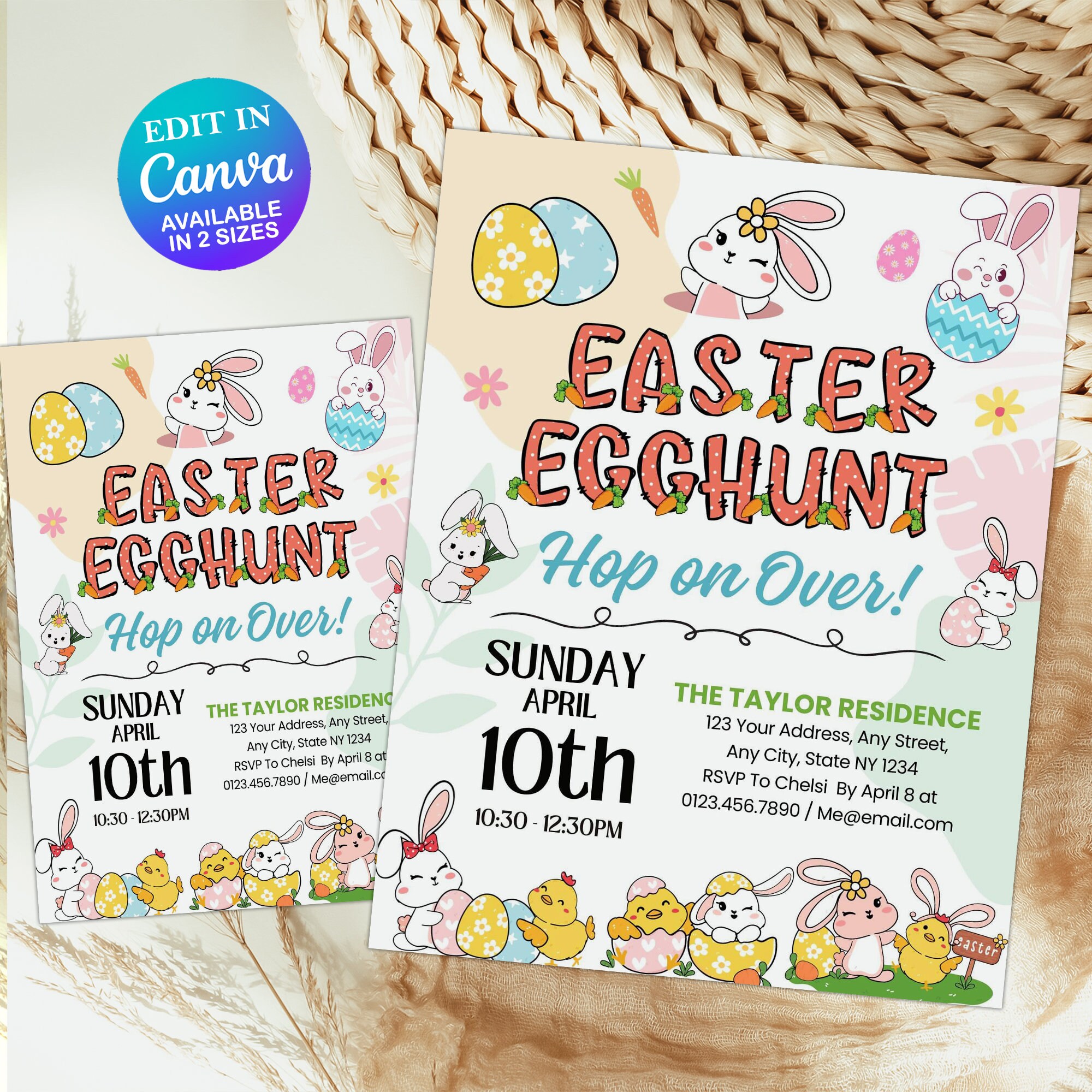 Editable Easter Egg Hunt Invitation Template (digital Download) - Etsy
