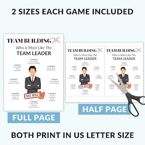 Printable team building games perfect for coworkers, office events, team bonding, and icebreaker activities. Fun games for happy hour, virtual meetings, or office parties.