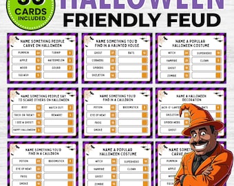 Halloween Friendly Feud Game | Printable Party Game (PDF)