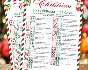 Christmas Gift Exchange Dice Game | Printable Party Activity (PDF)