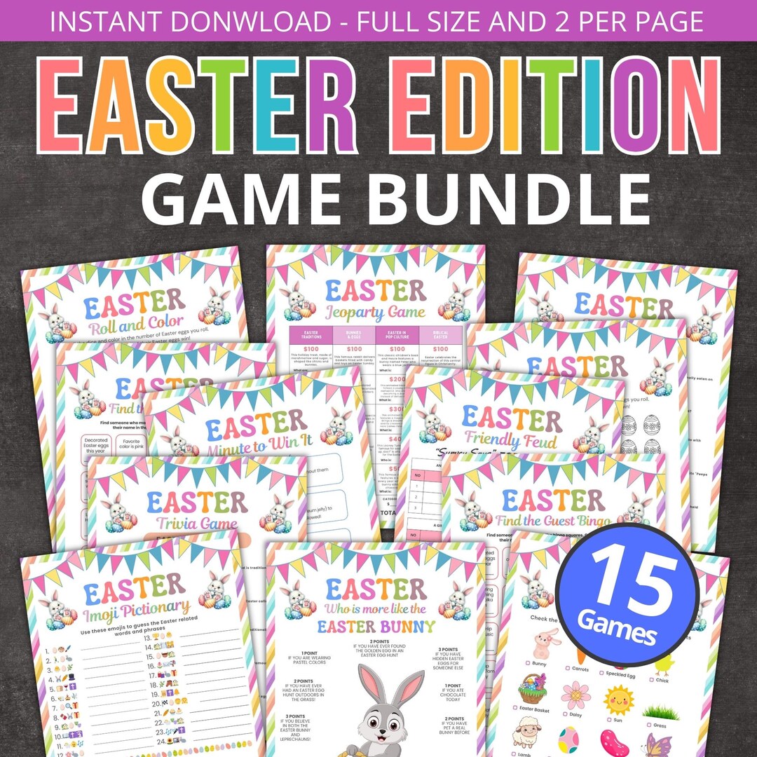 Easter Games, Easter Printables, Easter Games for Kids, Family Games ...