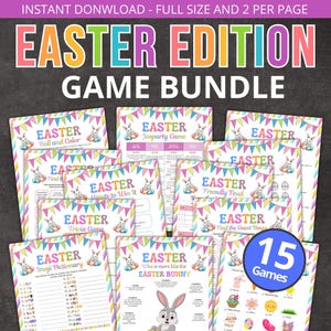 Easter Games, Easter Printables, Easter Games for Kids, Family Games, Easter Print, Printable Games, Teen Easter Game, Games for Adults