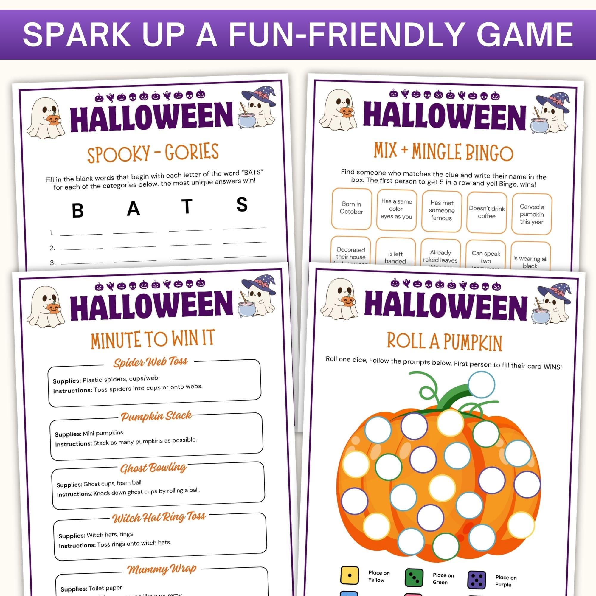 Printable Halloween Games Bundle | 50+ Party Activities (PDF) - Etsy