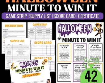 Halloween Minute to Win It Games Bundle (Digital Download)