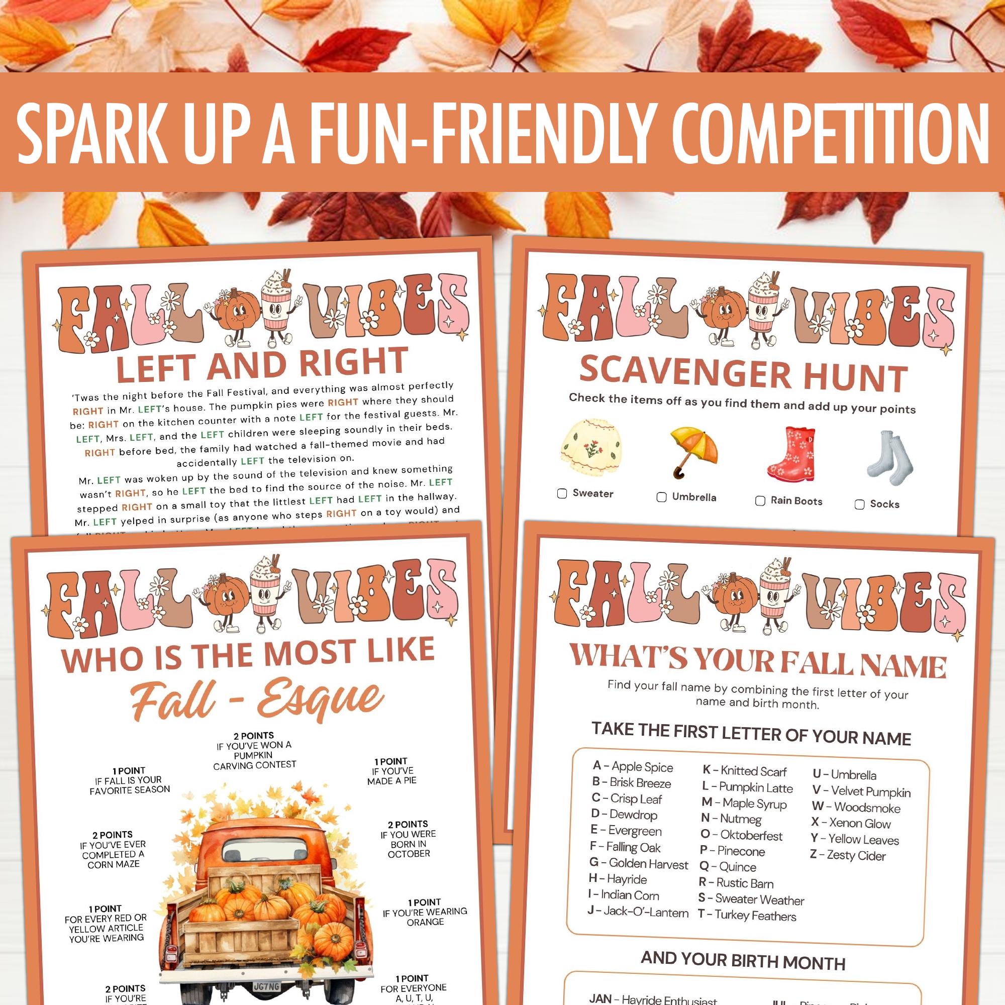 Fall Games Bundle | 45 Printable Games, Parties (digital Download) - Etsy