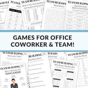 Team Building Games, 45 Office Icebreaker Activities (printable) - Etsy