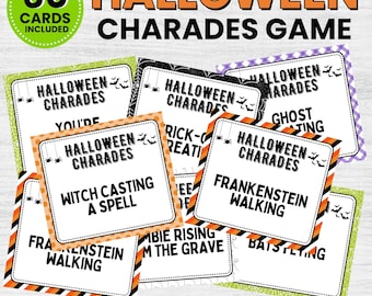 Halloween Charades Game, Spooky Fun (Instant Download)