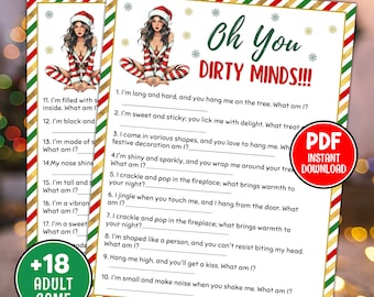 Christmas Ladies Night Dirty Minds | Friendsmas Party | Xmas Printable Games for Adults | Trivia Game