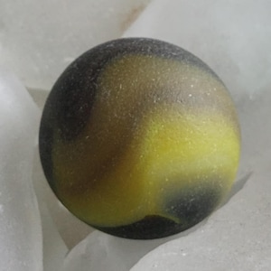 Beautifully weathered by the ocean yellow and brown Sea Glass marble Perfectly weathered by the sea from beaches of the Bay of Fundy