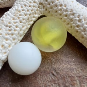 Yellow Swirl Sea glass marble perfectly sea tumbled and beached for our treasure finding on beaches of Nova Scotia, Mother&#39;s Day Gift Idea