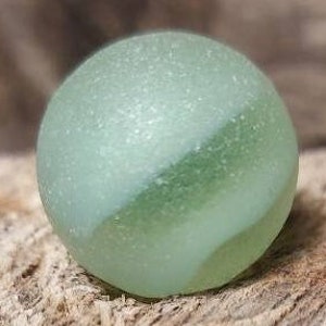 Sage green Nova Scotia Seaglass marble alittle bit bigger than average size marble perfectly weathered by the ocean Tumbled frosted