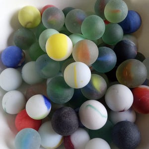 60 perfectly weathered tumbled vintage marbles Seaglass marbles found on the beaches of Nova Scotia