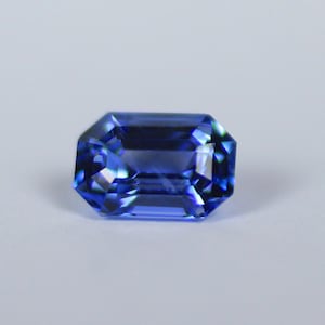 Natural blue Sapphire |Emerald Shape| 0.70Ct |6.34x4.17x3.20mm | Genuine Earth Mined Natural Gemstones | Jewelry Making Supplies