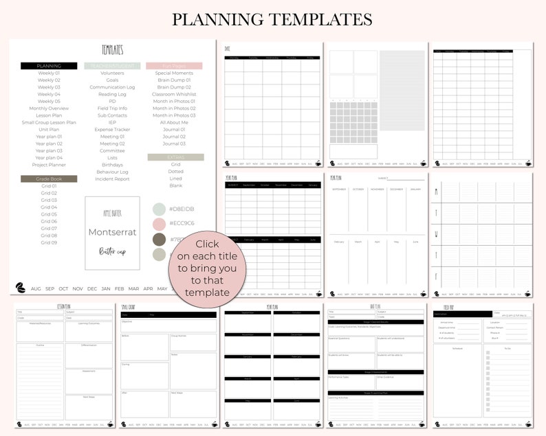 Digital Teacher Planner 20222023 Etsy