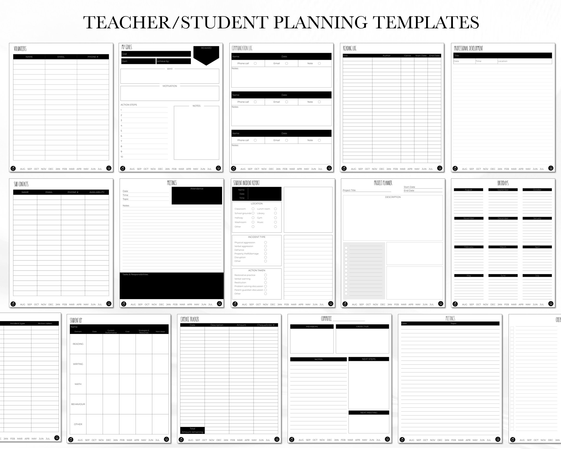 Digital Teacher Planner 20232024 Digital Planner Academic Etsy Australia