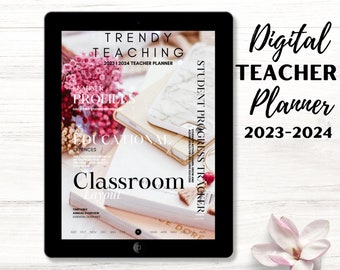 Digital Teacher Planner 2023-2024, Digital Planner Goodnotes, iPad Planner, Lesson Planner