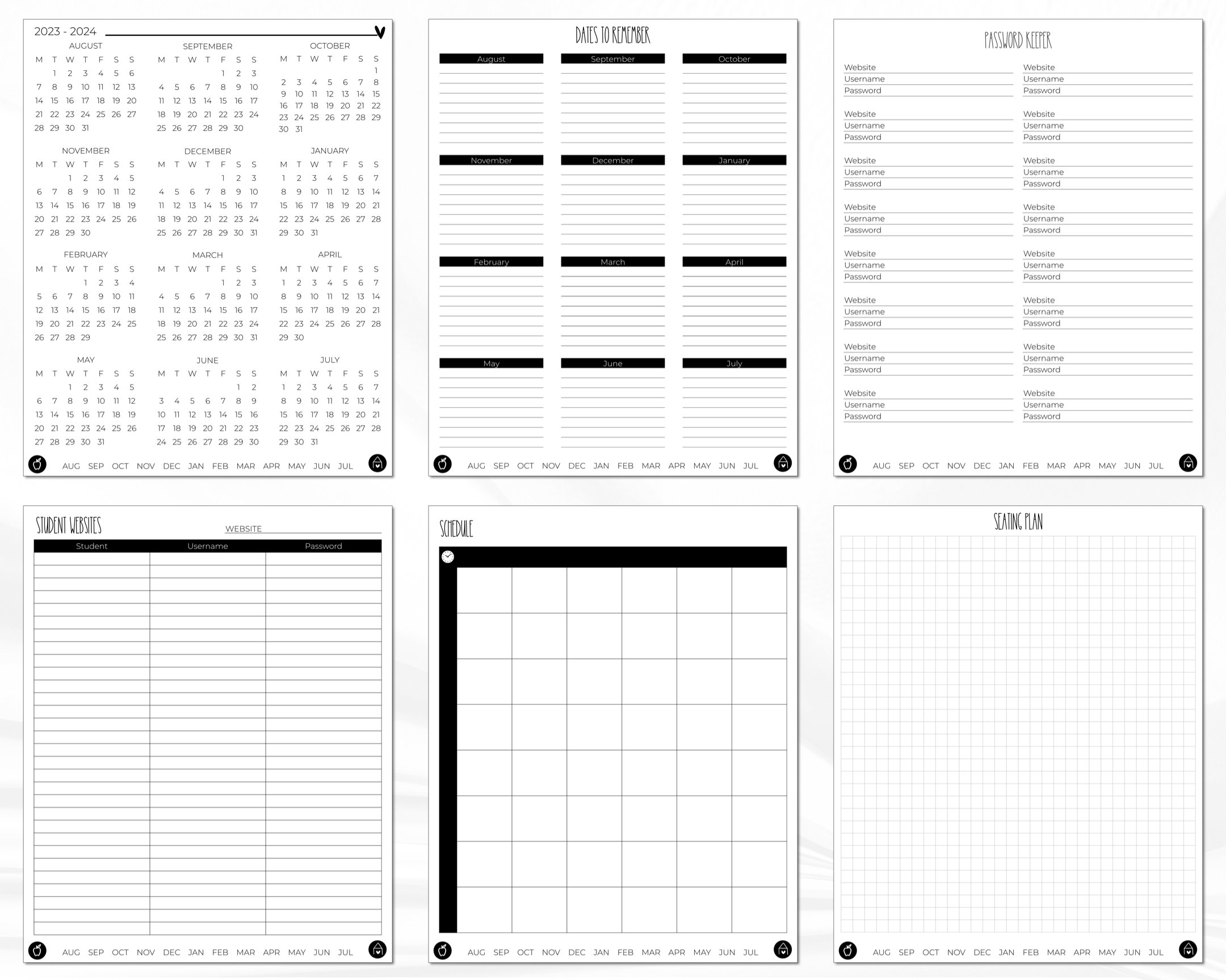 Digital Teacher Planner 20232024 Digital Planner Academic Etsy Australia