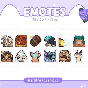 Emotes: Monster Hunter Wilds [P2U MHW Streamer, Twitch Emotes, Emotes for Discord, Discord Emotes, Twitch Streamer, Youtube, Youtube Art]