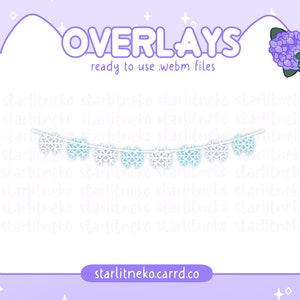 Stream Overlay: Animierte Schneeflocken-Lichterkette [P2U Weihnachten, Urlaub, Twitch Overlays, Youtube, Twitch, Lichter, Winter, Gemütlich, Niedlich]