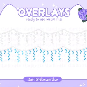 Stream Overlay: Animated Icicle Lights [P2U Christmas, Twitch Overlays, Youtube, Twitch Streamer, Lights, Winter, Cozy, Cute, Snow]