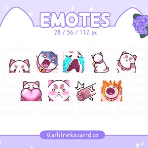 Emotes: Puppycat [P2U Bee y Puppycat Streamer, Twitch Emotes, Emotes for Discord, Discord Emotes, Twitch Streamer, Youtube, Cute, Cat]
