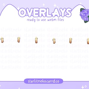 Stream Overlay: Spöklika animerade flytande ljus [P2U Halloween Streamer, Twitch Overlays, Youtube, Lights, Stearinljus, Witchy]
