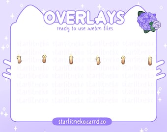 Stream Overlay: Spooky Animated Floating Candles [P2U Halloween Streamer, Twitch Overlays, Youtube, Lights, Candle, Witchy]