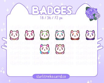 Badges: Puppycat [P2U Bee & Puppycat, Twitch Badges, Twitch Streamer, Sub Badges, Twitch Sub Badge, Youtube, Twitch Sub Badge, Cute, Flair]