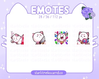 Emotes: Puppycat Set 2 [P2U Bee and Puppycat Streamer, Twitch Emotes, Discord Emotes, Twitch Streamer, Youtube, Cute, Cat]