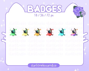 Badges: Spiribirds [P2U MHR Streamer, Twitch Badges, Twitch Streamer, Sub Badges, Twitch Sub Badge, Youtube Art, Youtube, Twitch Sub Badge]