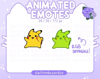 Emotes: ANIMATED Pokemon Dancing Pikachu [P2U Streamer, Twitch Emotes, Discord Emotes, Youtube, Cute, Pokemon, Pikachu, Pokemon, Bongo]