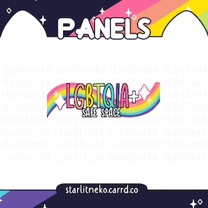 Panel: Pride Safe Space Panel [F2U Pride, Cute, Love, Rainbow, Streamer, Twitch Streamer, Youtube, Youtube Art, Safe Space, LGBTQ]