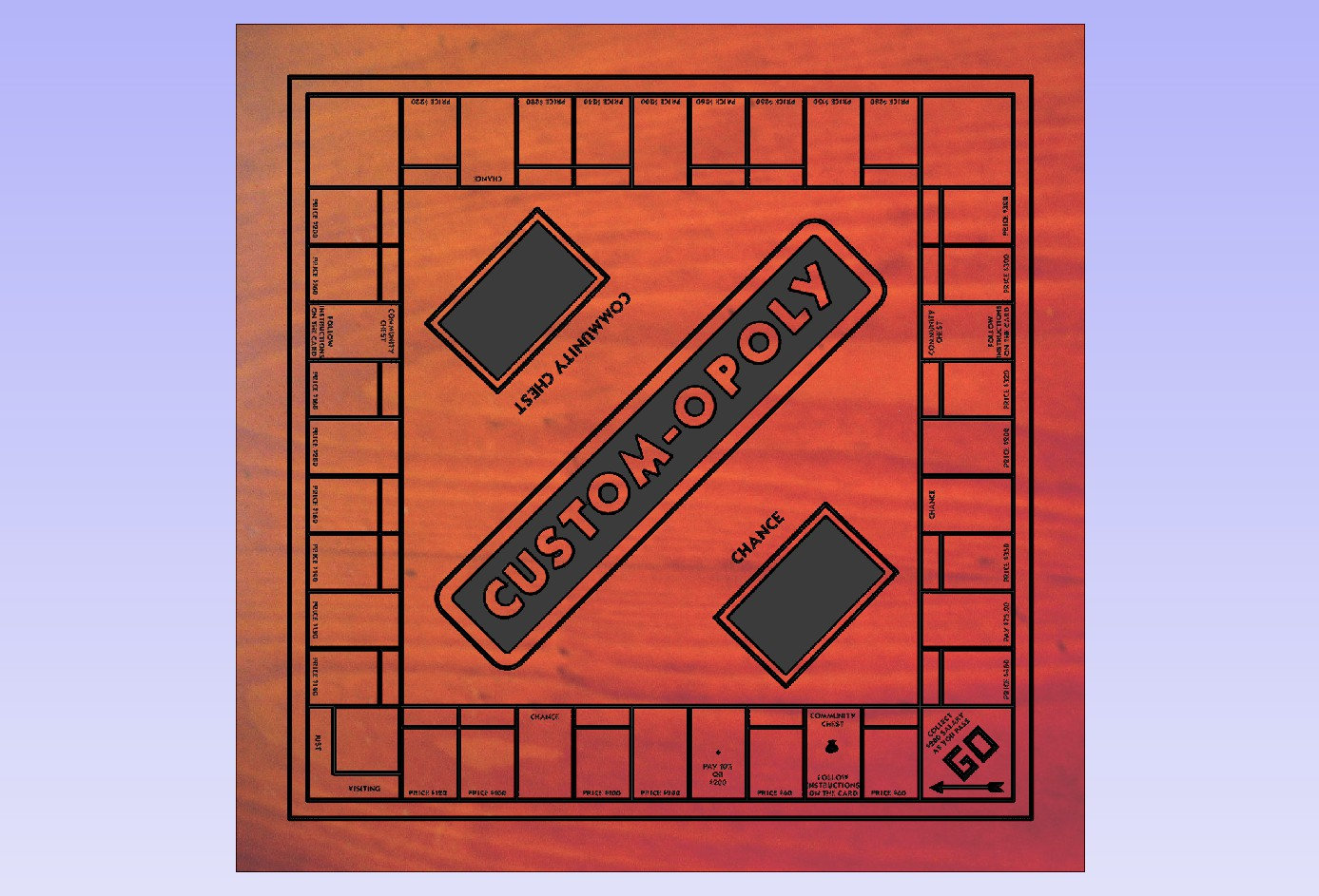 Customopoly Create Your Own Monopoly Board Digital Download Cut File