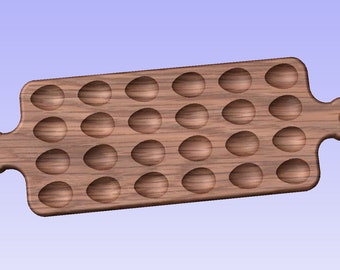 24 Egg Devilled Egg Tray-Platter- CNC Files For Wood, VECTRIC CRV3D File