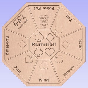 Rummoli Board-Digital Download Cut File Vectric-Glowforge-crv3d-svg-dxf