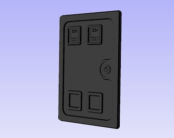 Faux Coin Door-Digital Descargar Cut File Vectric-Glowforge-crv3d-svg-dxf