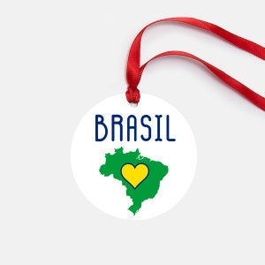 Adorno de regalo personalizado de Brasil