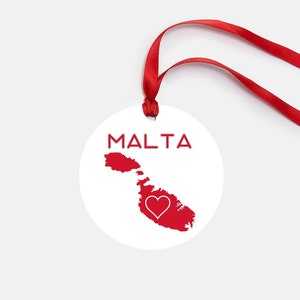 Malta Ornament Personalized Gift Gloss Coated Aluminum